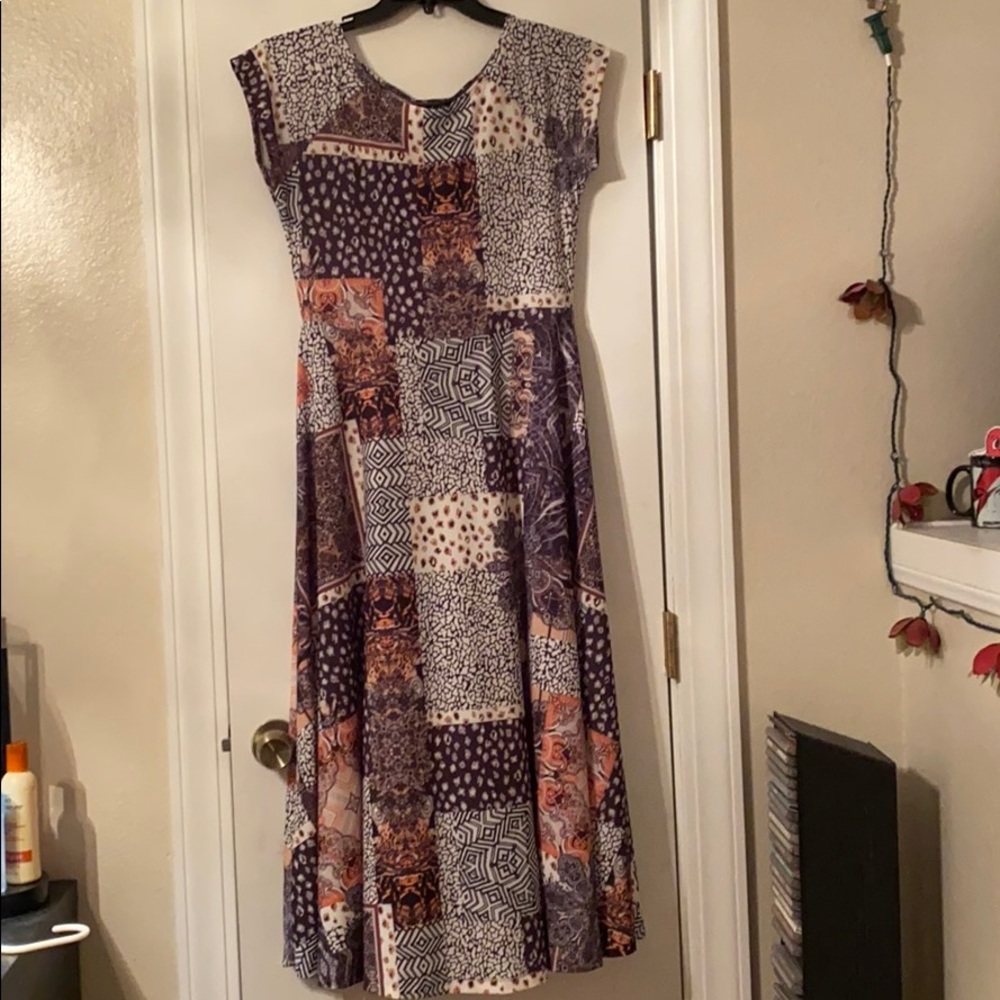 Multi-print Maxi Dress